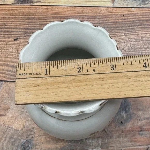 Antique Vase K.T.&K. Co. Semi Vitreous Porcelain Vase Toothbrush Holder - Picture 7 of 7